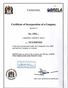 Certified certificate of incorporation
